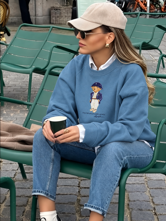 Women Teddy Sweatshirt (Petrol Blue)