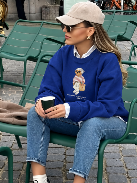 Women Teddy Sweatshirt (Royal Blue)