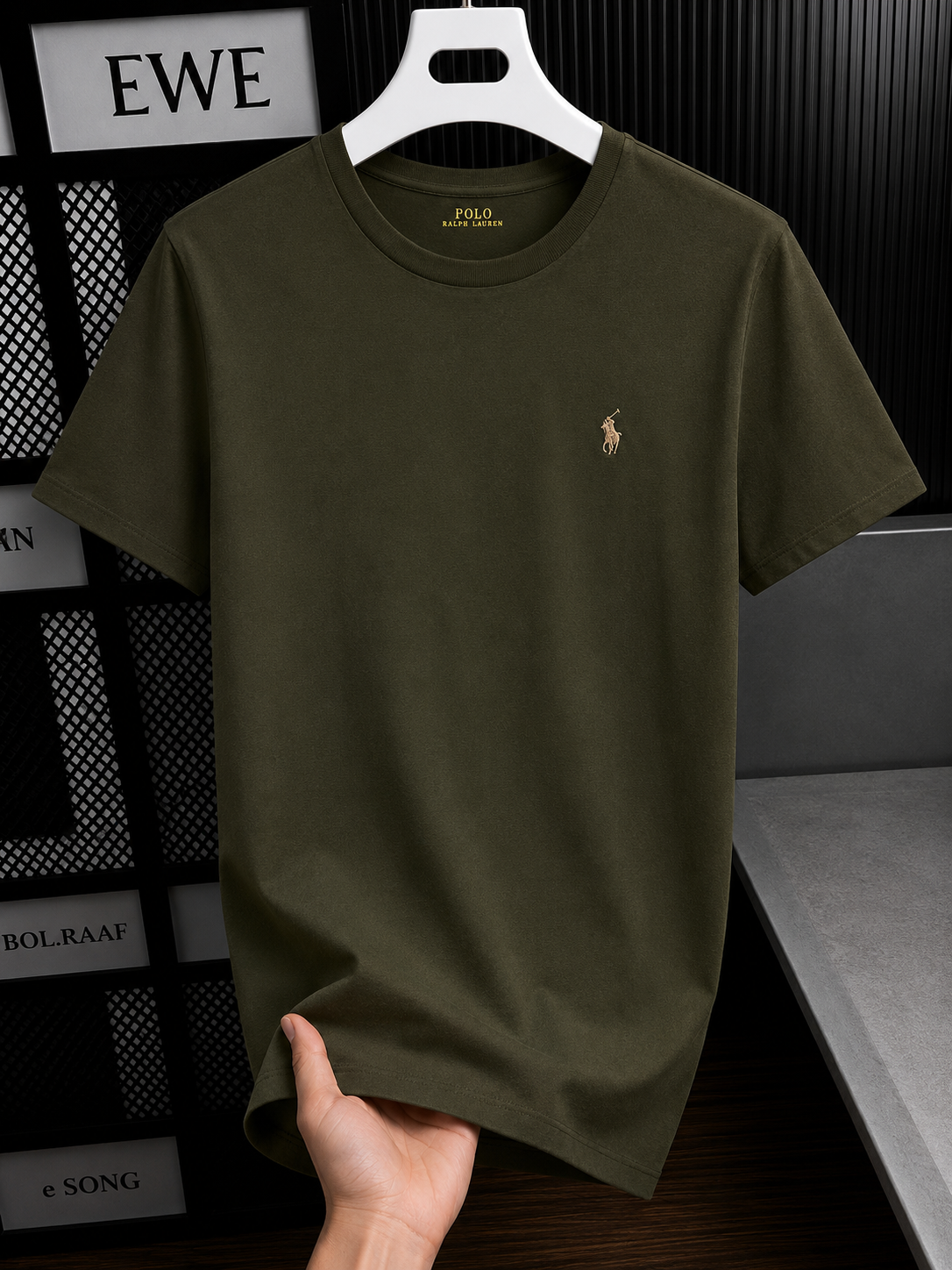 Women Pony Horse Olive Tshirt