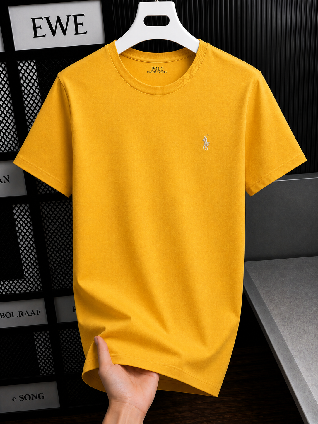 Women Pony Horse Mustard Yellow Tshirt