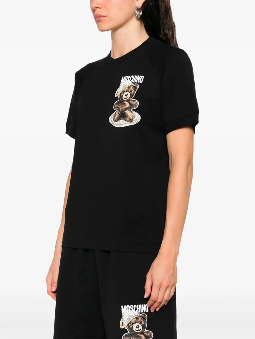 Women MOSCHINO BLACK SMALL CUP TEDDY T-SHIRT