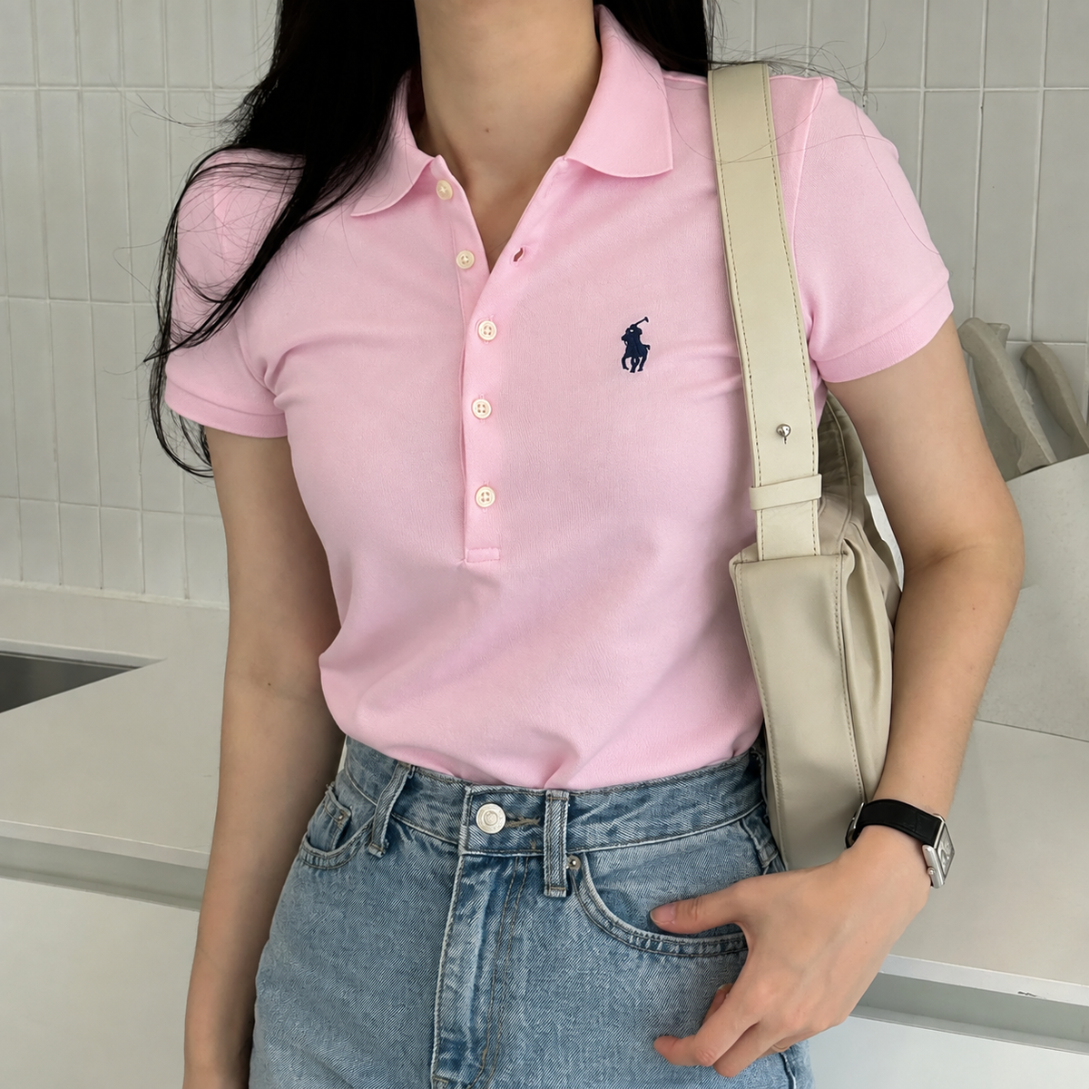 Women Pink Polo T-Shirts