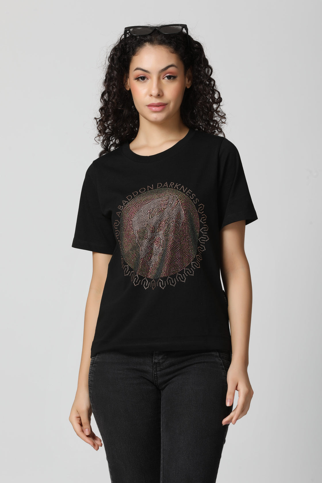 Signature Multi Color Crystal Diamond T-Shirt