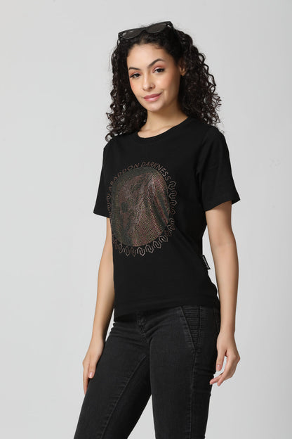 Signature Multi Color Crystal Diamond T-Shirt