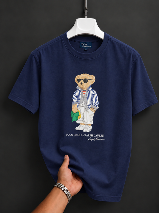 Women TEDDY BEAR T-SHIRT NAVY