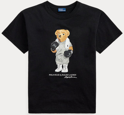 Women TEDDY BEAR T-SHIRT BLACK GYM
