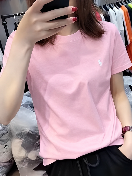 Women Pony Horse Pink Tshirt