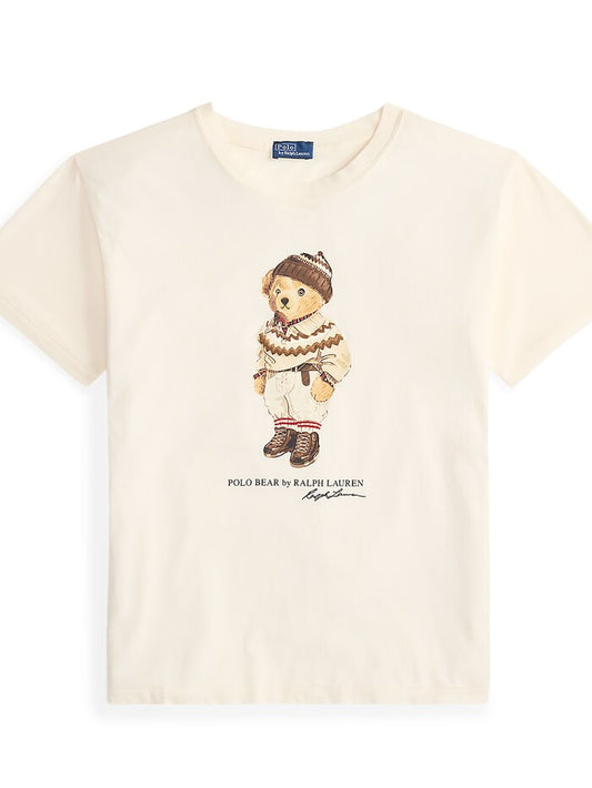 Women TEDDY BEAR T-SHIRT CREAM (New)