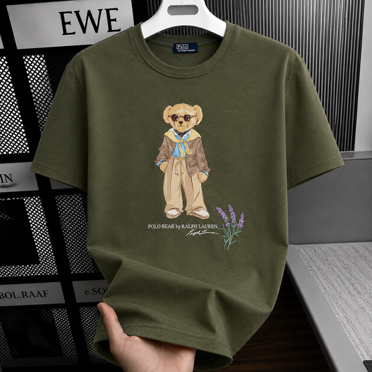 Women TEDDY BEAR T-SHIRT OLIVE