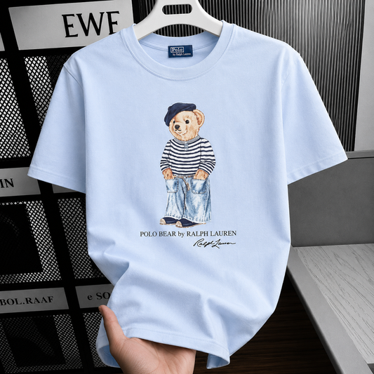 Women TEDDY BEAR T-SHIRT Sky pant