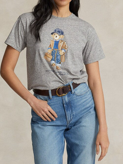 Women TEDDY BEAR T-SHIRT GREY