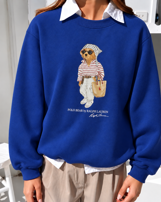 Women Teddy Sweatshirt (Royal Blue)