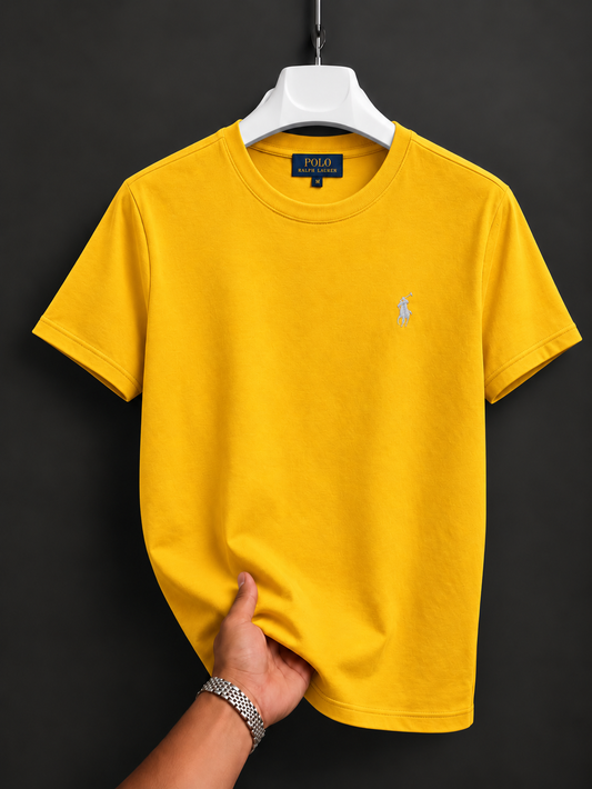 Women Pony Horse Mustard Yellow Tshirt