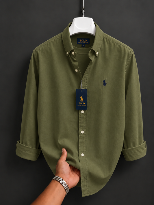 ABD Olive Green Oxford Shirt