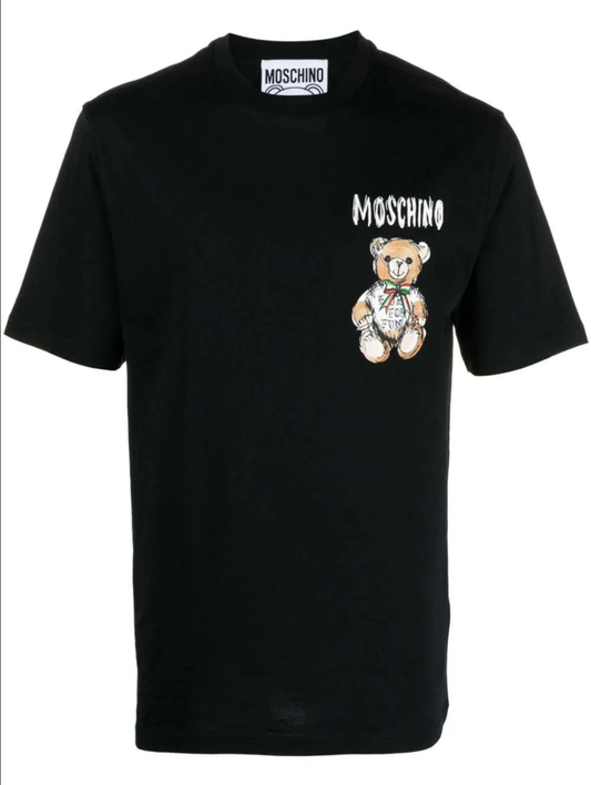 Women MOSCHINO BLACK DRAWN TEDDY T-SHIRT