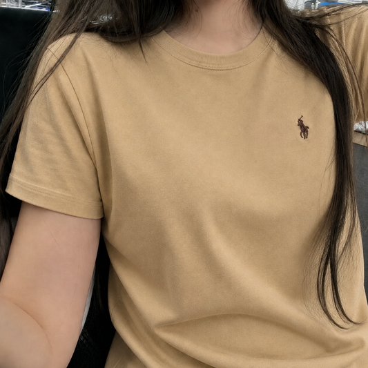 Women Pony Horse Cream Tshirt