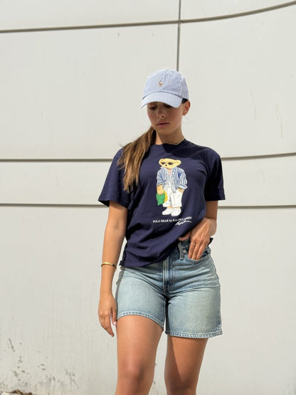 Women TEDDY BEAR T-SHIRT NAVY