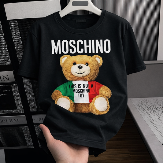 Women MOSCHINO BLACK BIG TEDDY T-SHIRT