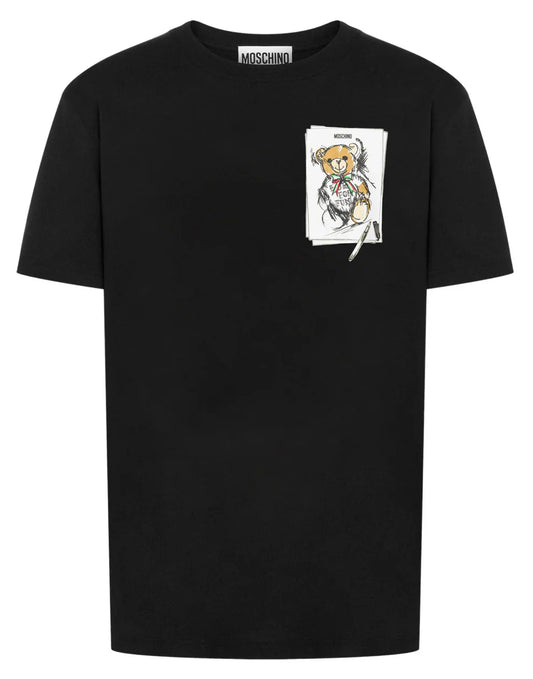 Women MOSCHINO BLACK PEN TEDDY T-SHIRT