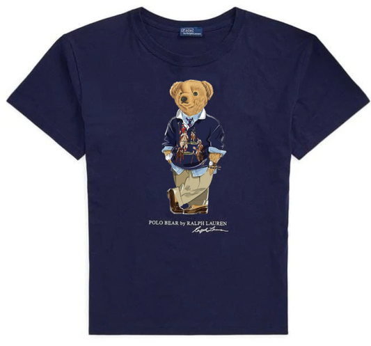 Women TEDDY BEAR T-SHIRT NAVY (Horses)
